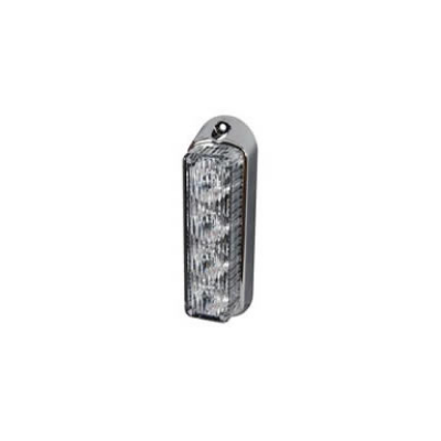 Durite 0-442-40 High Intensity 4 Amber LED Warning Light - Vertical, Chrome bezel (19 flash patterns) PN: 0-442-40